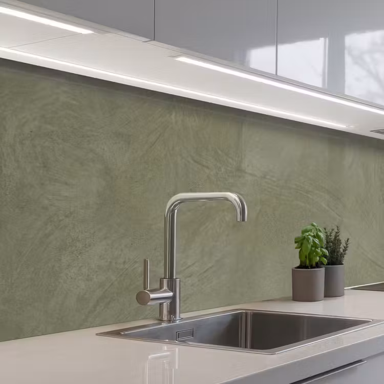 Keuken achterwand - Textuur - Betonlook - Achtergrond - Modern - Groen — 2