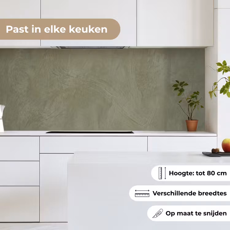 Keuken achterwand - Textuur - Betonlook - Achtergrond - Modern - Groen — 7