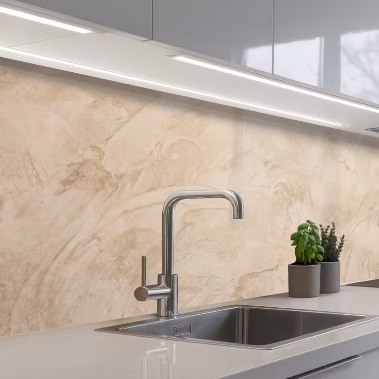Keuken achterwand - Textuur - Patroon - Abstract - Modern - Beige — 2