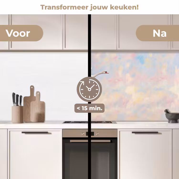 Keuken achterwand - Vogel - Vliegend - Lucht - Modern - Pastel — 3