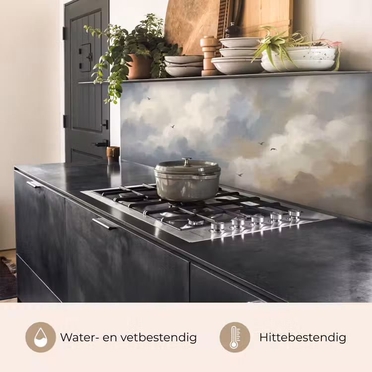 Keuken achterwand - Vogel - Wolken - Natuur - Modern - Grijs — 5