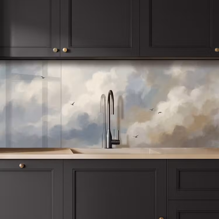 Keuken achterwand - Vogel - Wolken - Natuur - Modern - Grijs — 6