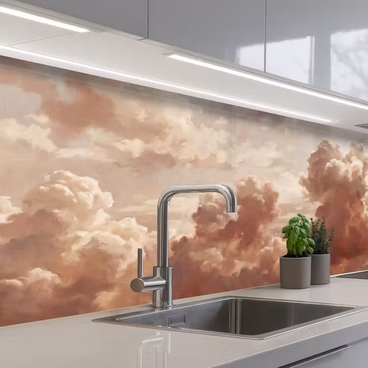Keuken achterwand - Wolken - Lucht - Natuur - Modern - Bruin — 2