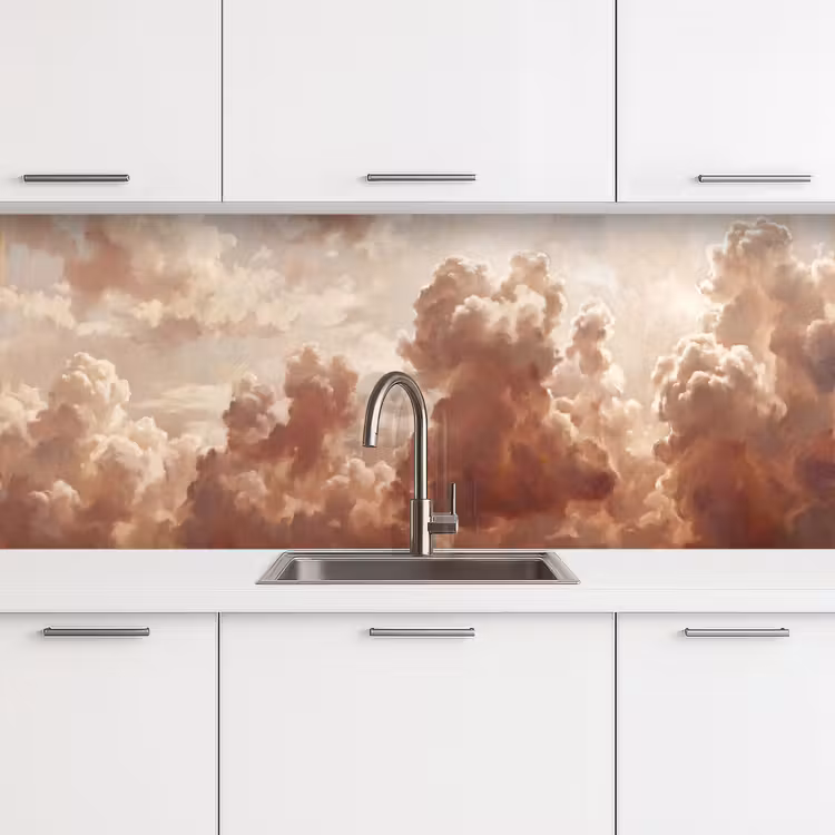 Keuken achterwand - Wolken - Lucht - Natuur - Modern - Bruin — 4