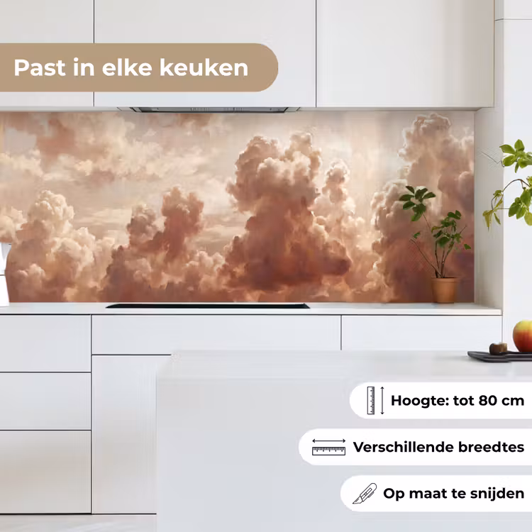 Keuken achterwand - Wolken - Lucht - Natuur - Modern - Bruin — 7
