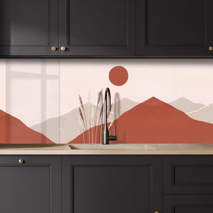 Keuken achterwand - Gras - Landschap - Natuur - Abstract - Beige — 6