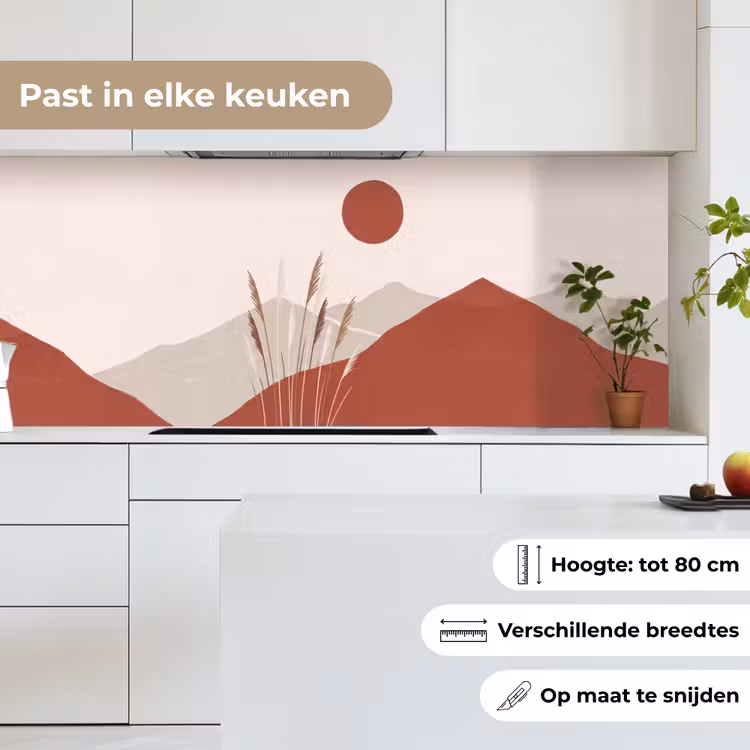 Keuken achterwand - Gras - Landschap - Natuur - Abstract - Beige — 7