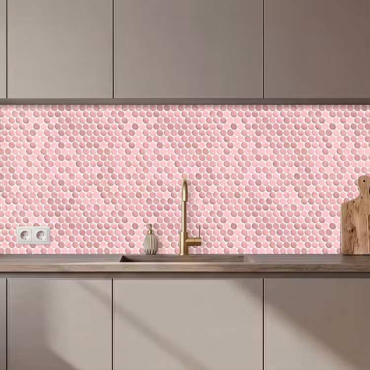 Keuken achterwand - Penny - Mozaïek - Lichtroze — 1