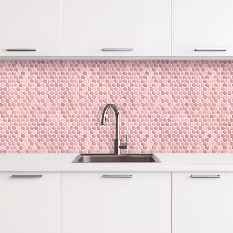 Keuken achterwand - Penny - Mozaïek - Lichtroze — 4