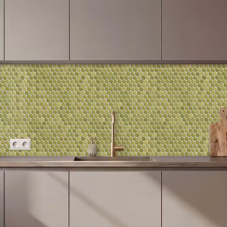 Keuken achterwand - Penny - Mozaïek - Olijfgroen — 1