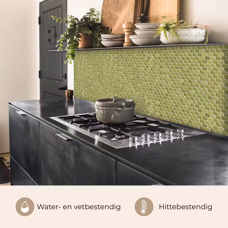 Keuken achterwand - Penny - Mozaïek - Olijfgroen — 5