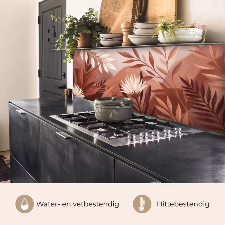 Keuken achterwand - Planten - Bladeren - Botanisch - Modern - Bruin — 5