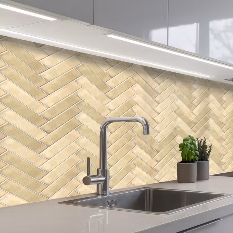 Keuken achterwand - Visgraat - Tegel - Zand — 2