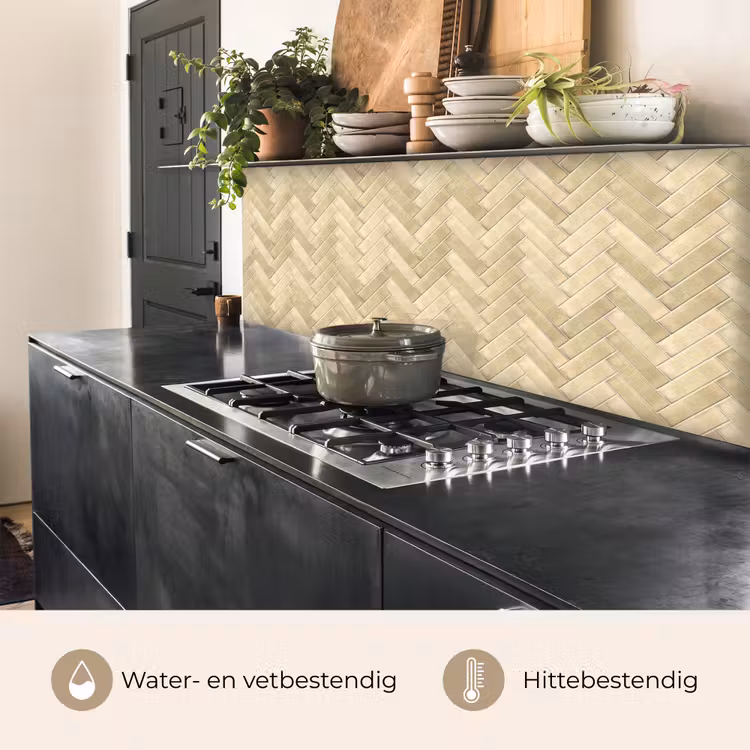Keuken achterwand - Visgraat - Tegel - Zand — 5