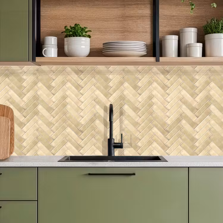 Keuken achterwand - Visgraat - Tegel - Zand — 8
