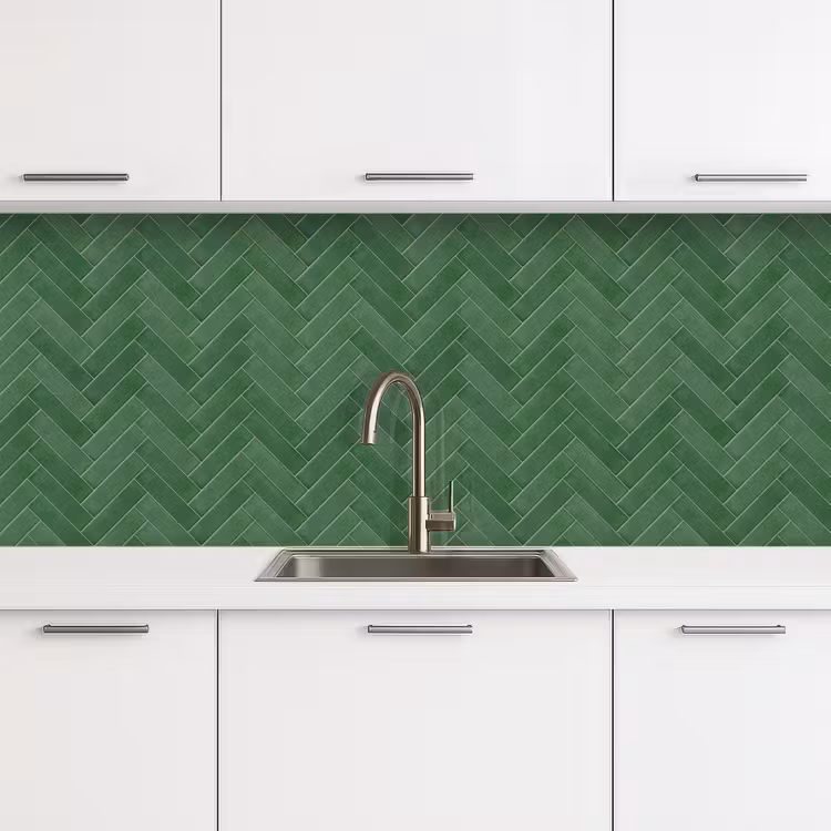 Keuken achterwand - Visgraat - Wandtegel - Bosgroen — 4