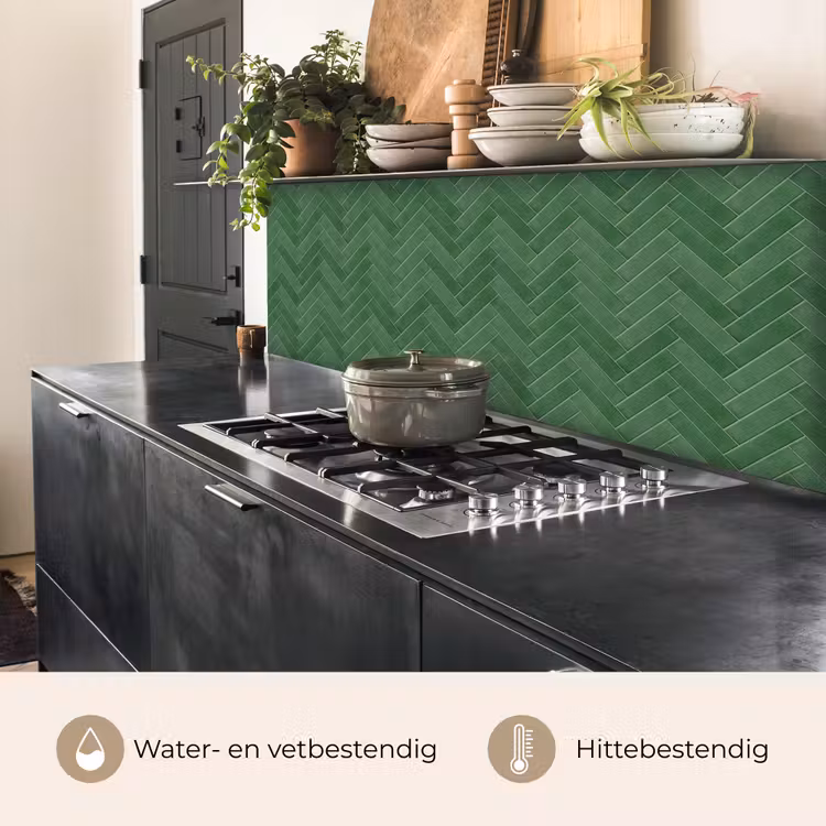 Keuken achterwand - Visgraat - Wandtegel - Bosgroen — 5