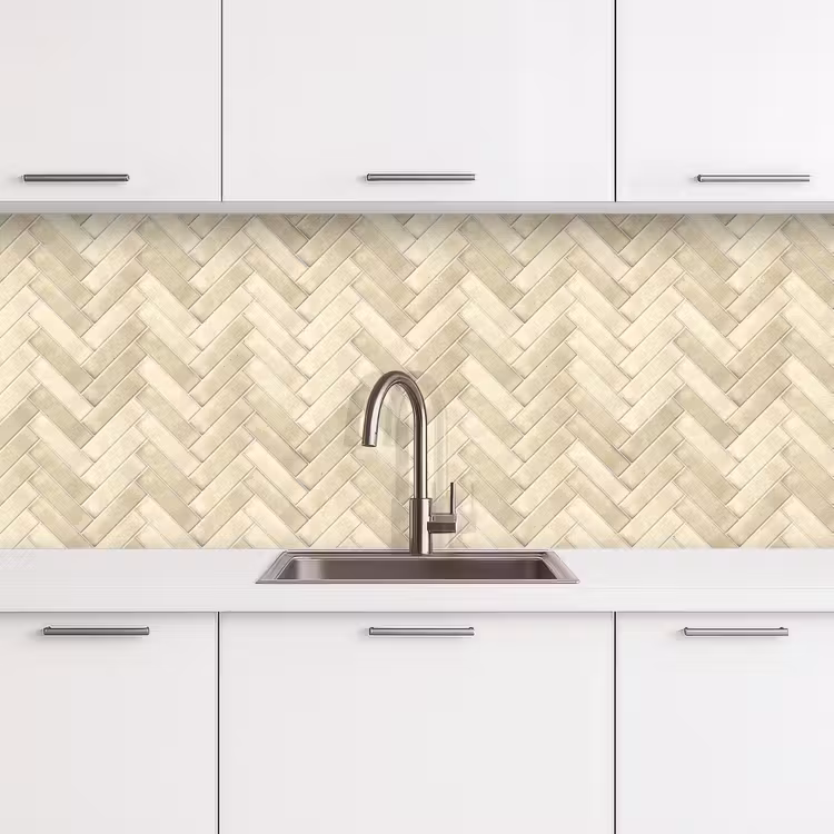 Keuken achterwand - Visgraat - Wandtegel - Licht Beige — 4