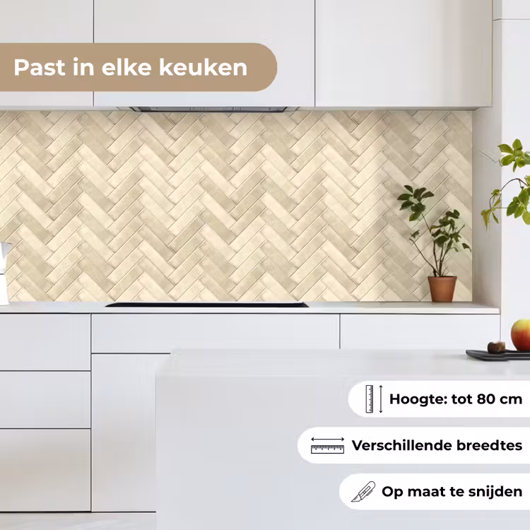 Keuken achterwand - Visgraat - Wandtegel - Licht Beige — 7