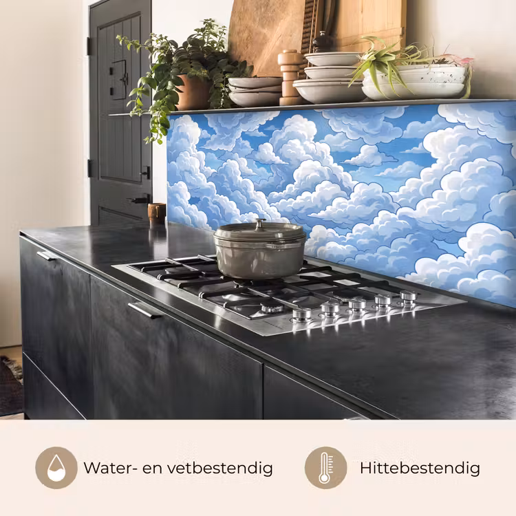 Keuken achterwand - Wolken - Hemel - Abstract - Wit — 5