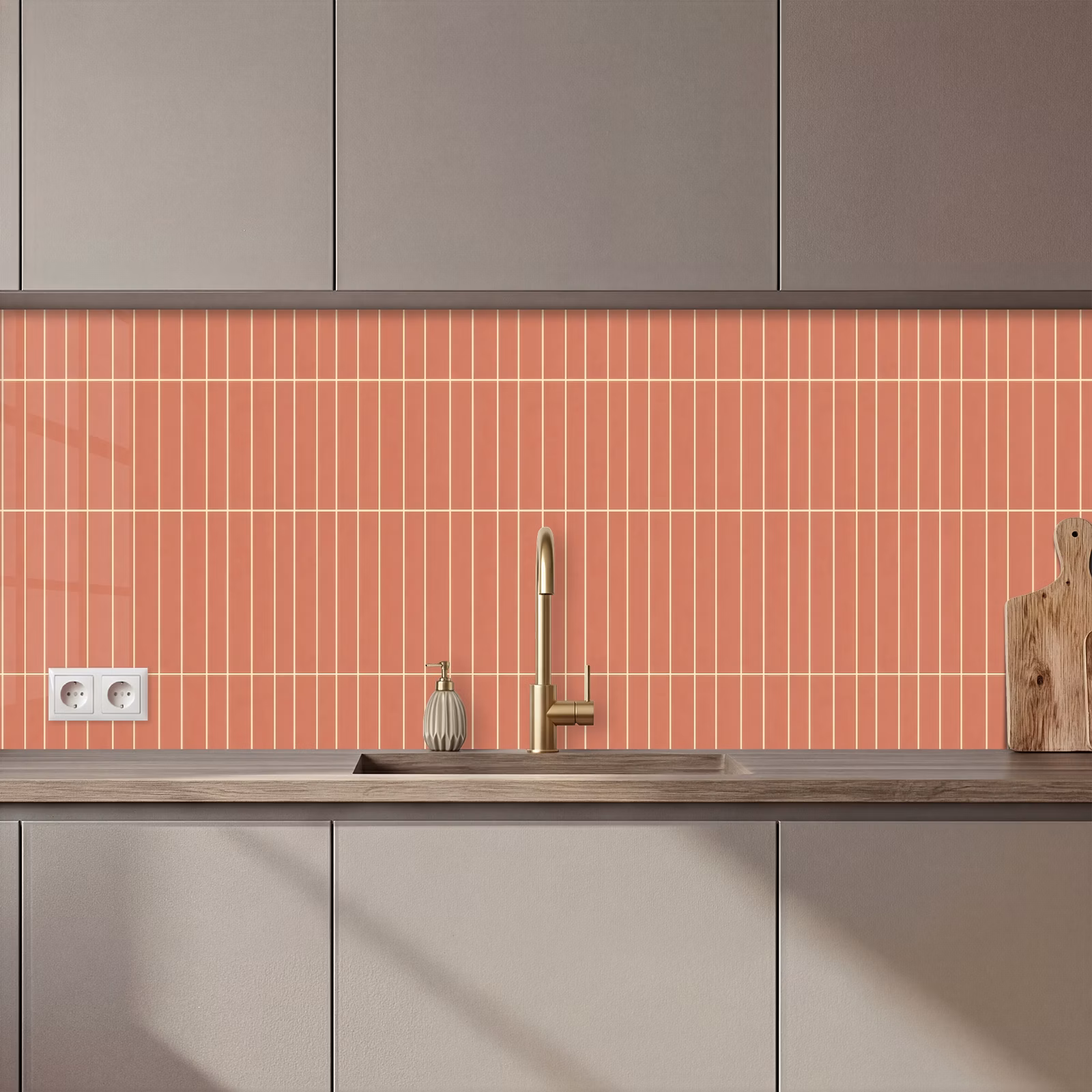 Keuken achterwand - Patroon - Tegels - Terracotta — 1
