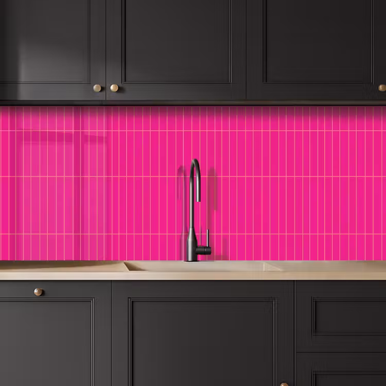 Keuken achterwand - Patroon - Tegel - Magenta - Roze — 6