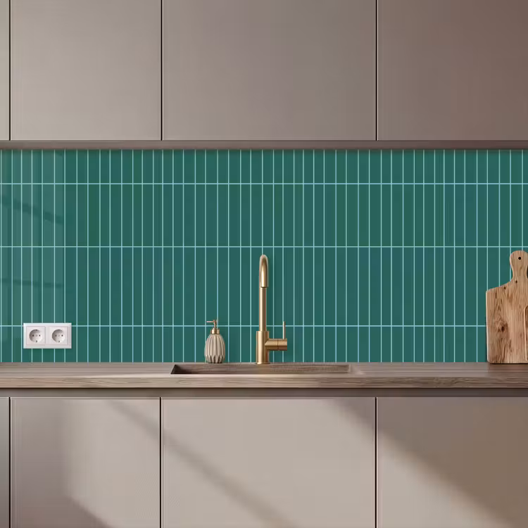 Keuken achterwand - Patroon - Tegel - Saliegroen — 1