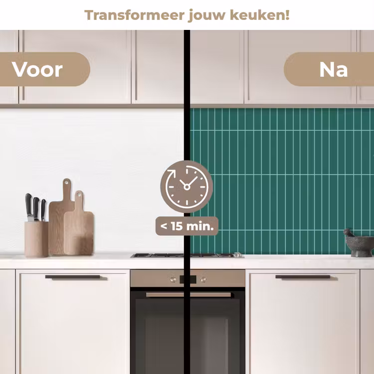 Keuken achterwand - Patroon - Tegel - Saliegroen — 3