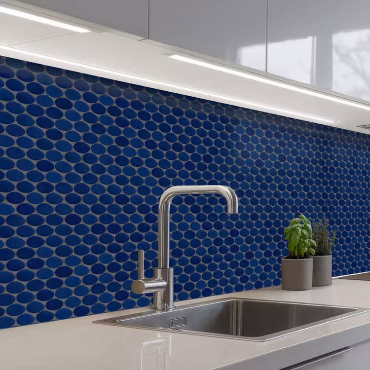 Keuken achterwand - Penny - Mozaïek - Donkerblauw — 2