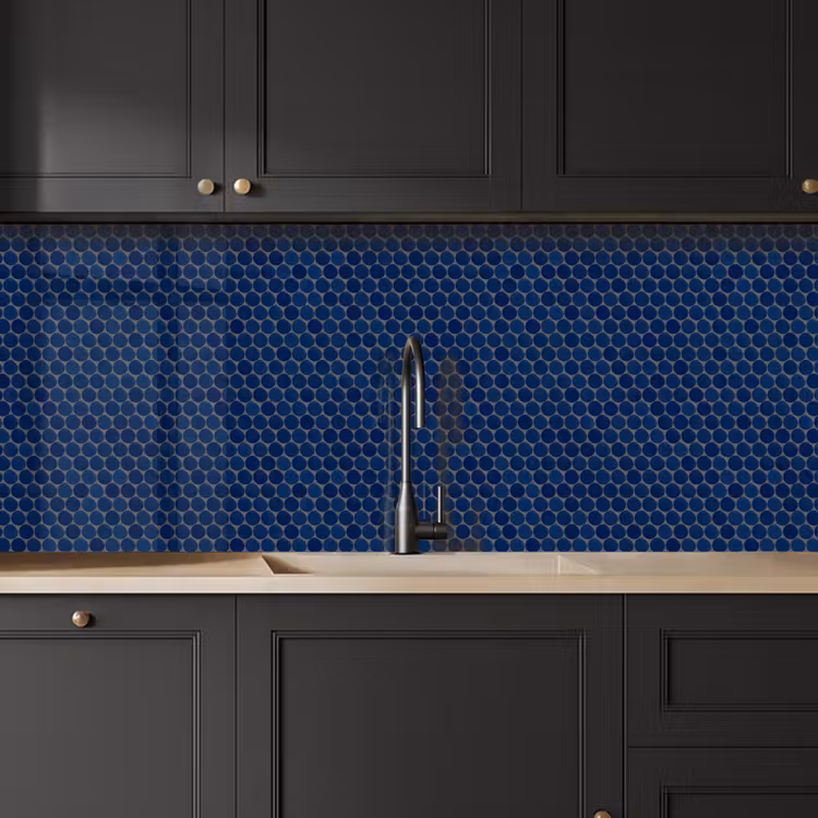 Keuken achterwand - Penny - Mozaïek - Donkerblauw — 6