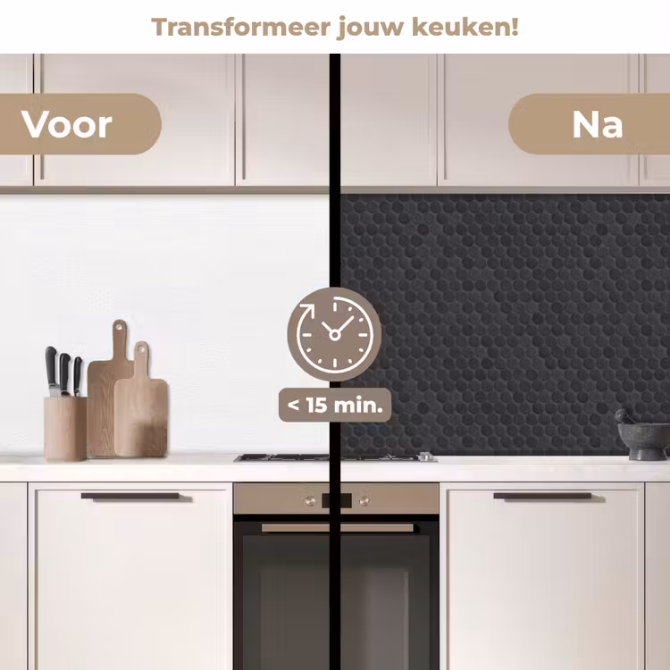 Keuken achterwand - Penny - Mozaïek - Donkergrijs — 3