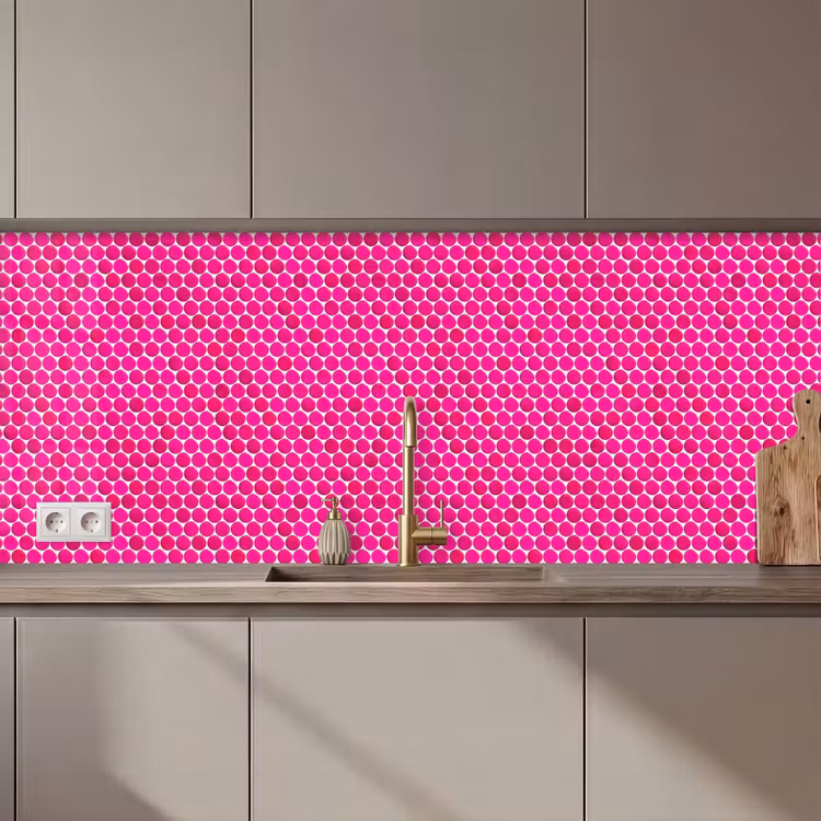 Keuken achterwand - Penny - Mozaïek - Felroze — 1