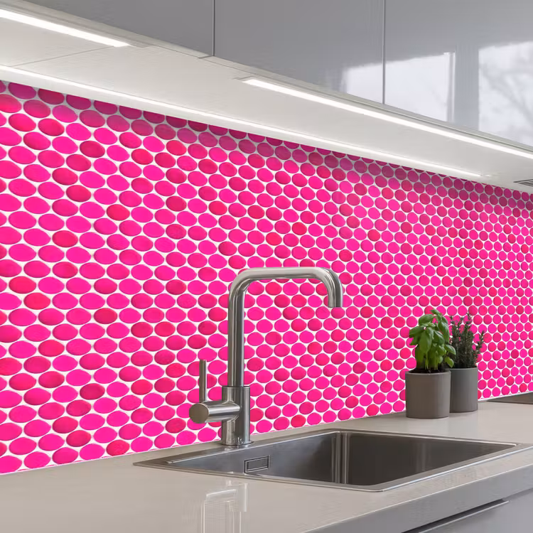 Keuken achterwand - Penny - Mozaïek - Felroze — 2