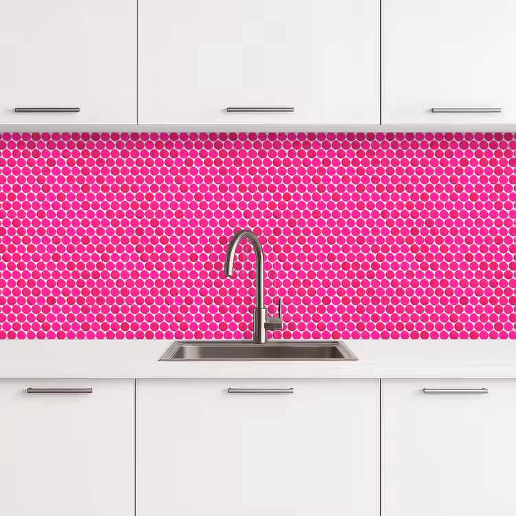 Keuken achterwand - Penny - Mozaïek - Felroze — 4