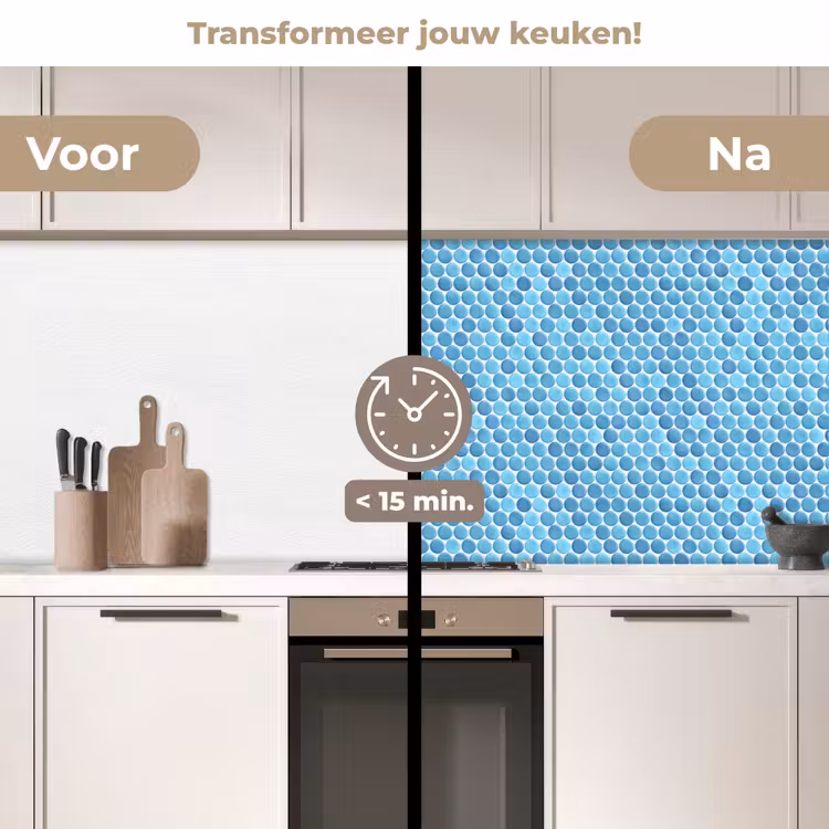 Keuken achterwand - Penny - Mozaïek - Lichtblauw — 3