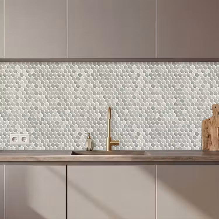 Keuken achterwand - Penny - Mozaïek - Lichtgrijs — 1