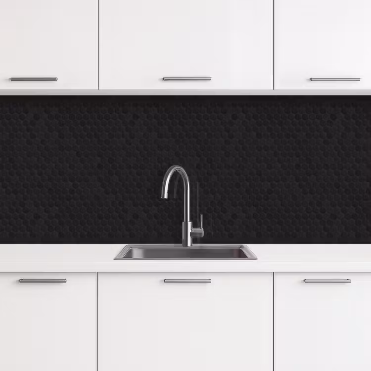 Keuken achterwand - Penny - Tegel - Mat - Zwart — 4