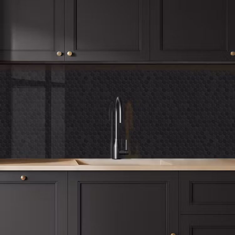 Keuken achterwand - Penny - Tegel - Mat - Zwart — 6