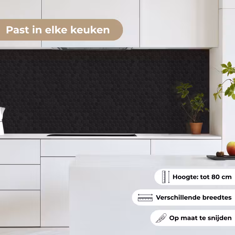 Keuken achterwand - Penny - Tegel - Mat - Zwart — 7