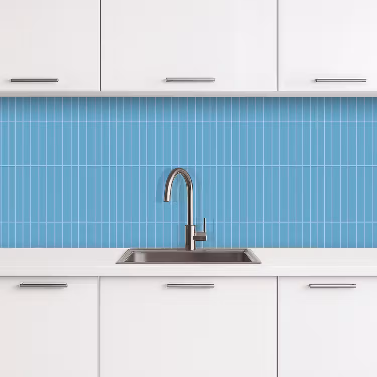 Keuken achterwand - Tegel - Langwerpig - Patroon - Blauw — 4