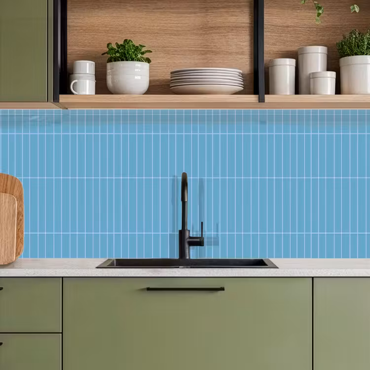 Keuken achterwand - Tegel - Langwerpig - Patroon - Blauw — 8