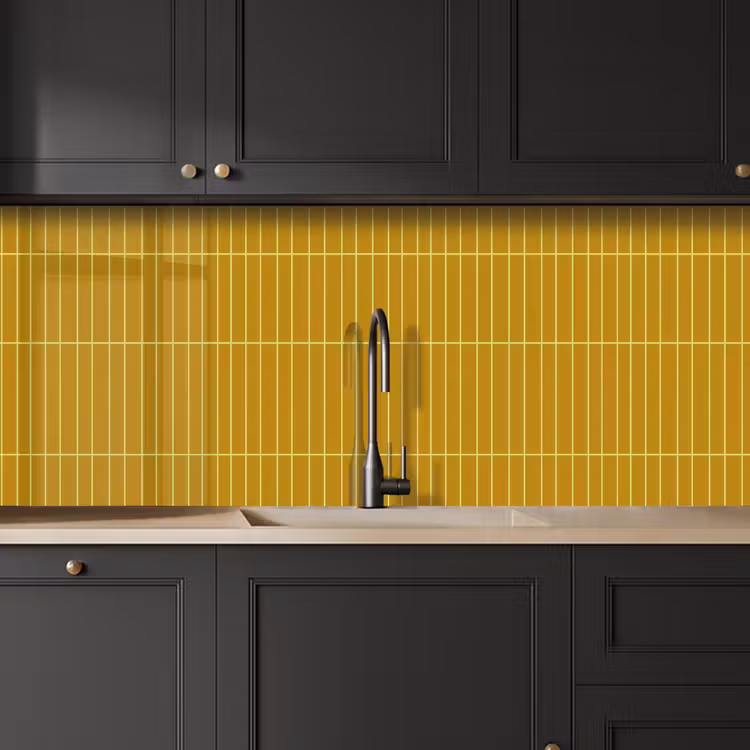 Keuken achterwand - Tegels - Verticaal - Mosterdgeel — 6