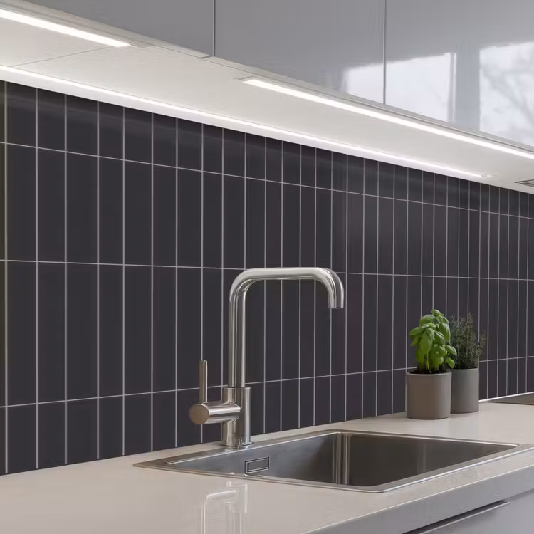 Keuken achterwand - Verticaal - Wandtegel - Donkergrijs — 2