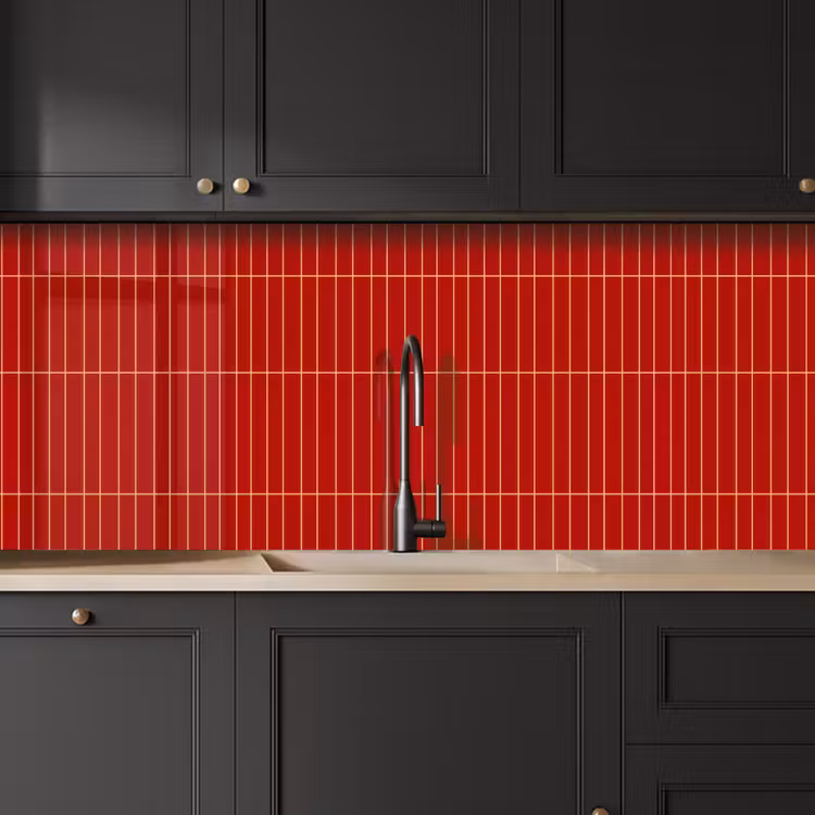 Keuken achterwand - Verticaal - Wandtegel - Helderrood — 6