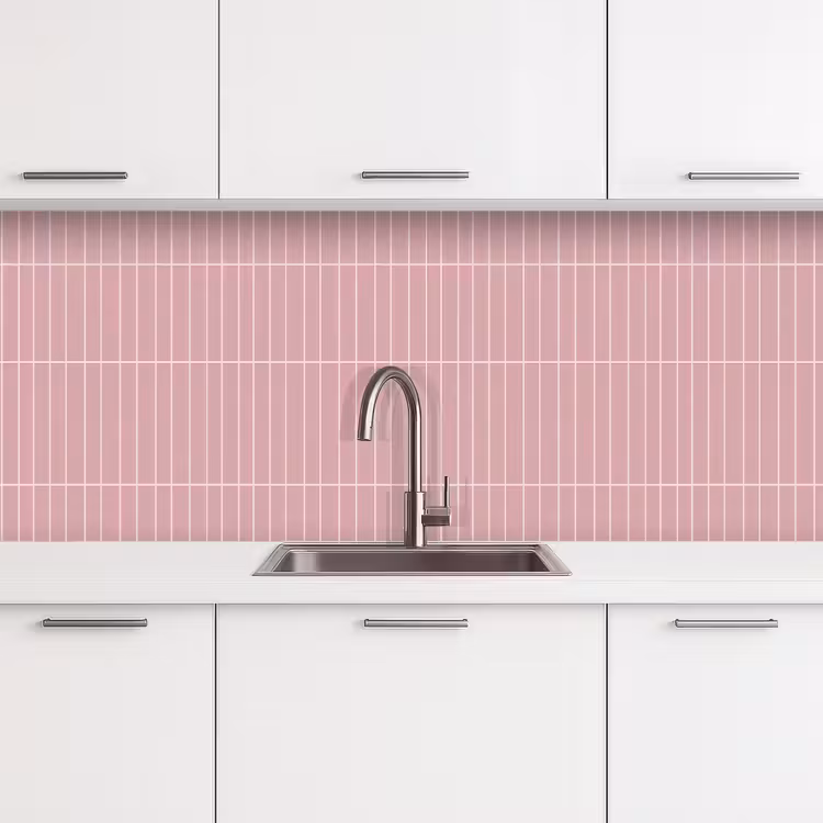 Keuken achterwand - Verticaal - Wandtegel - Lichtroze — 4