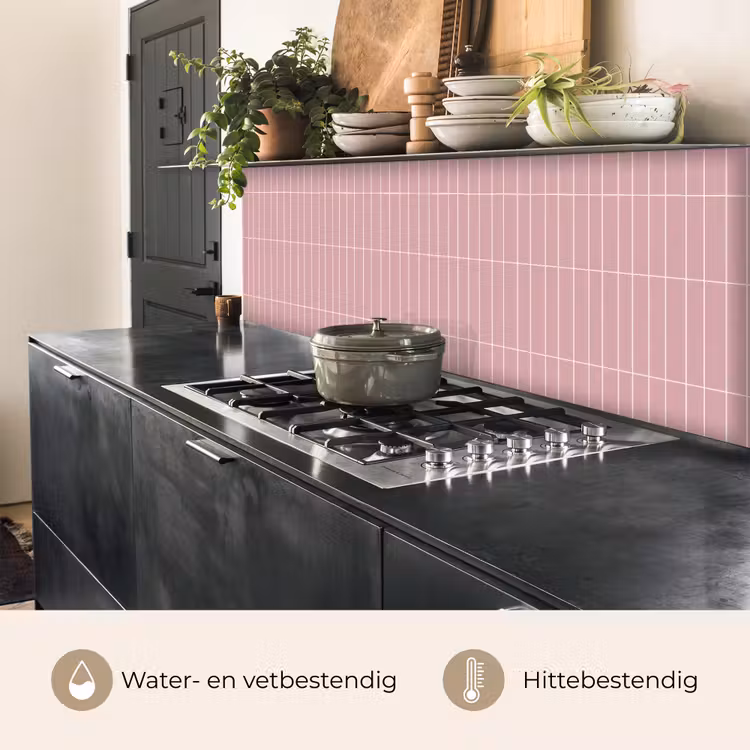 Keuken achterwand - Verticaal - Wandtegel - Lichtroze — 5