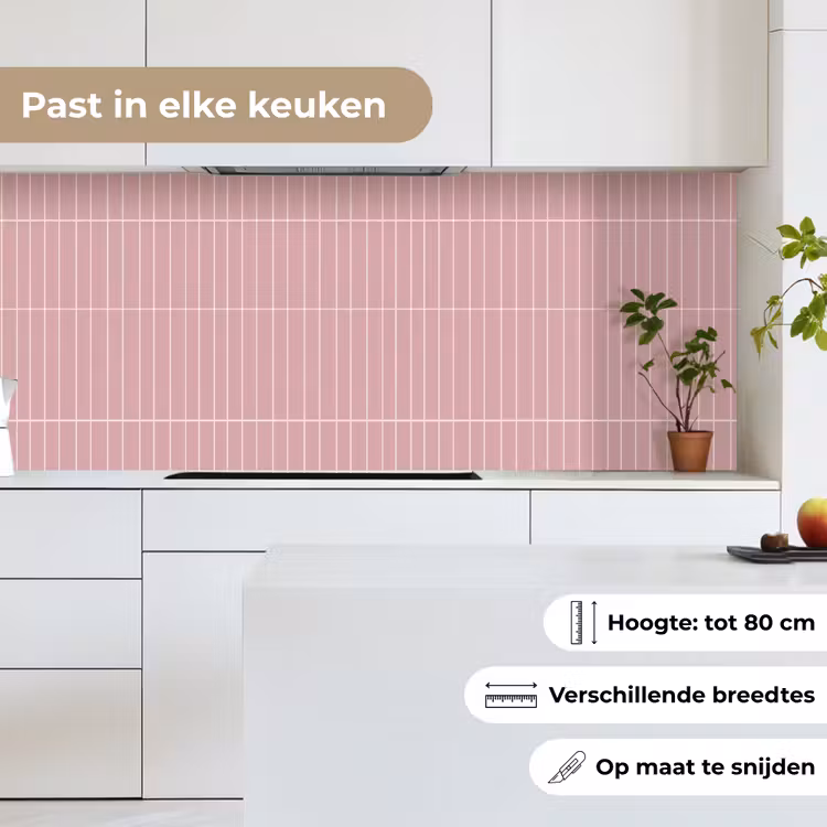 Keuken achterwand - Verticaal - Wandtegel - Lichtroze — 7