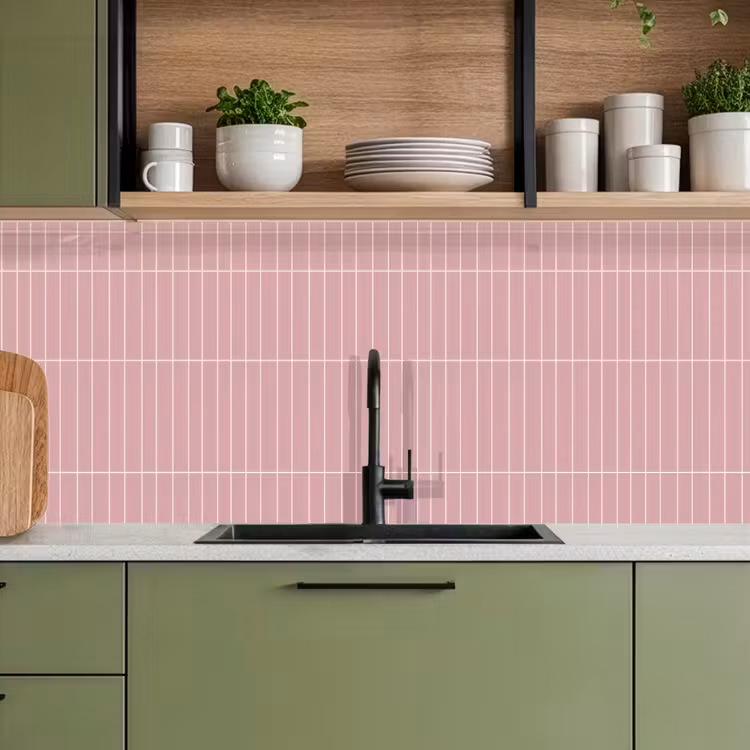Keuken achterwand - Verticaal - Wandtegel - Lichtroze — 8
