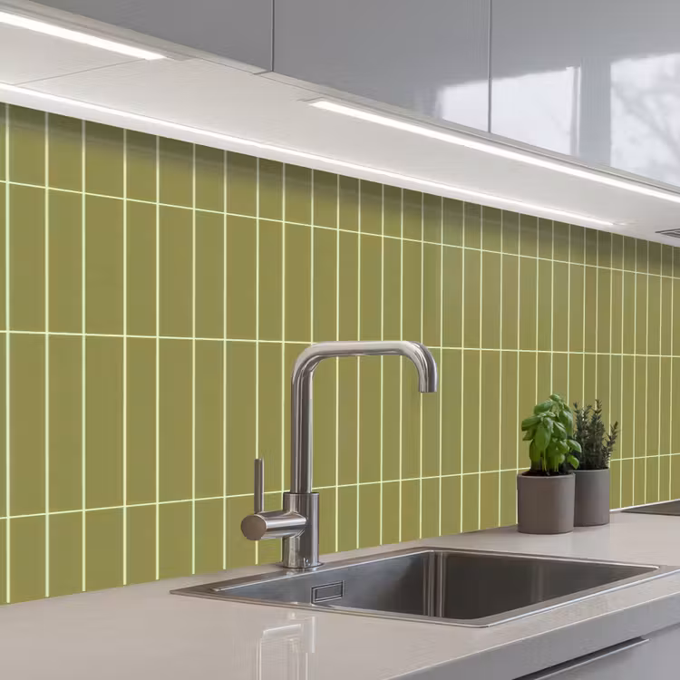 Keuken achterwand - Verticaal - Wandtegel - Olijfgroen — 2