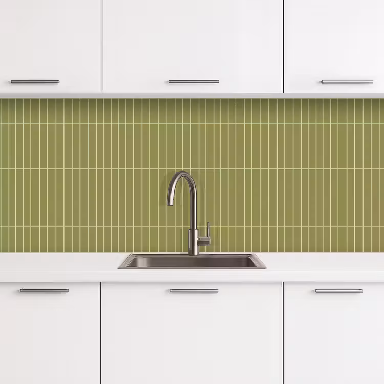Keuken achterwand - Verticaal - Wandtegel - Olijfgroen — 4